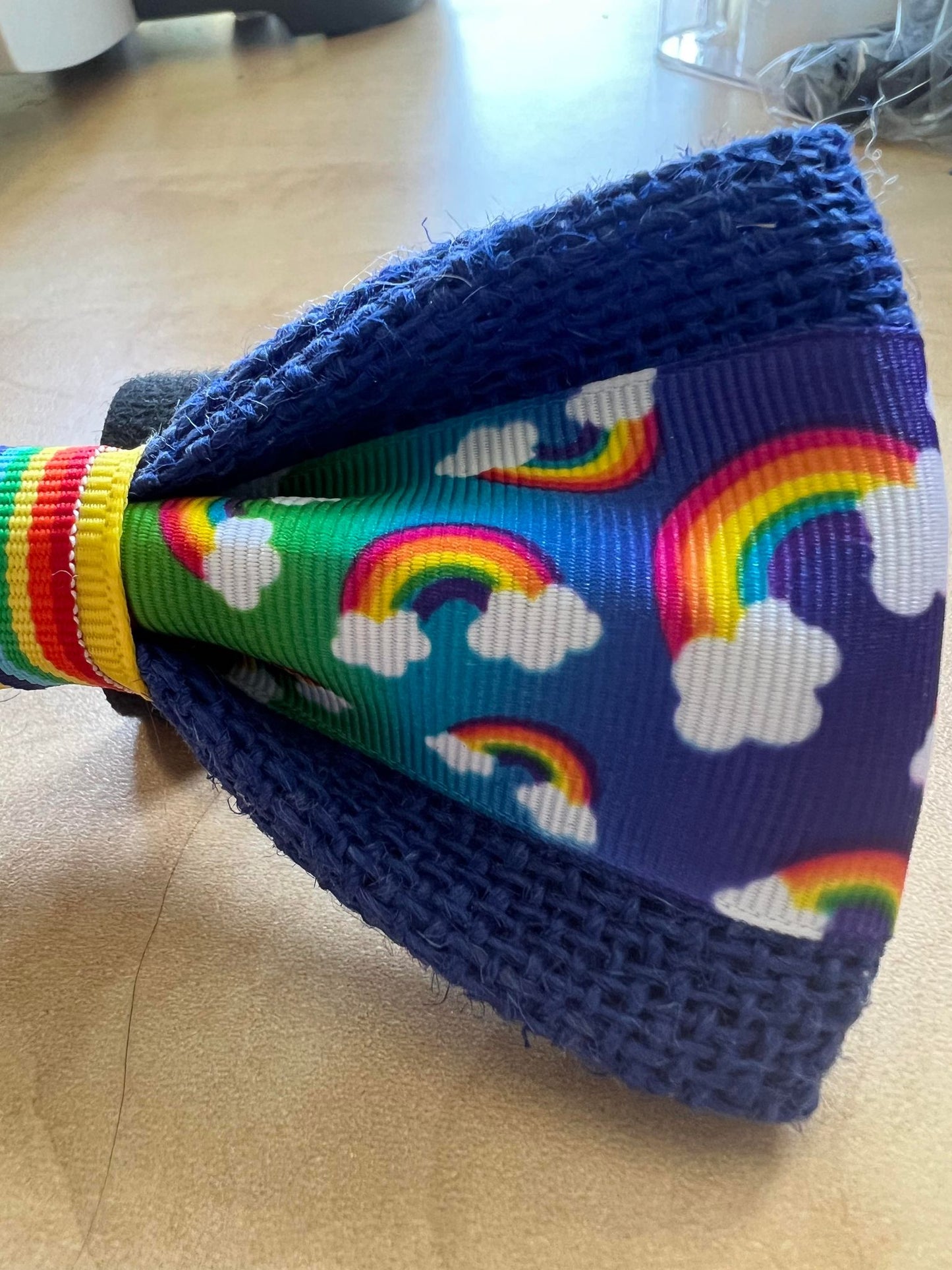 Rainbows and Clouds Pet Bow Tie