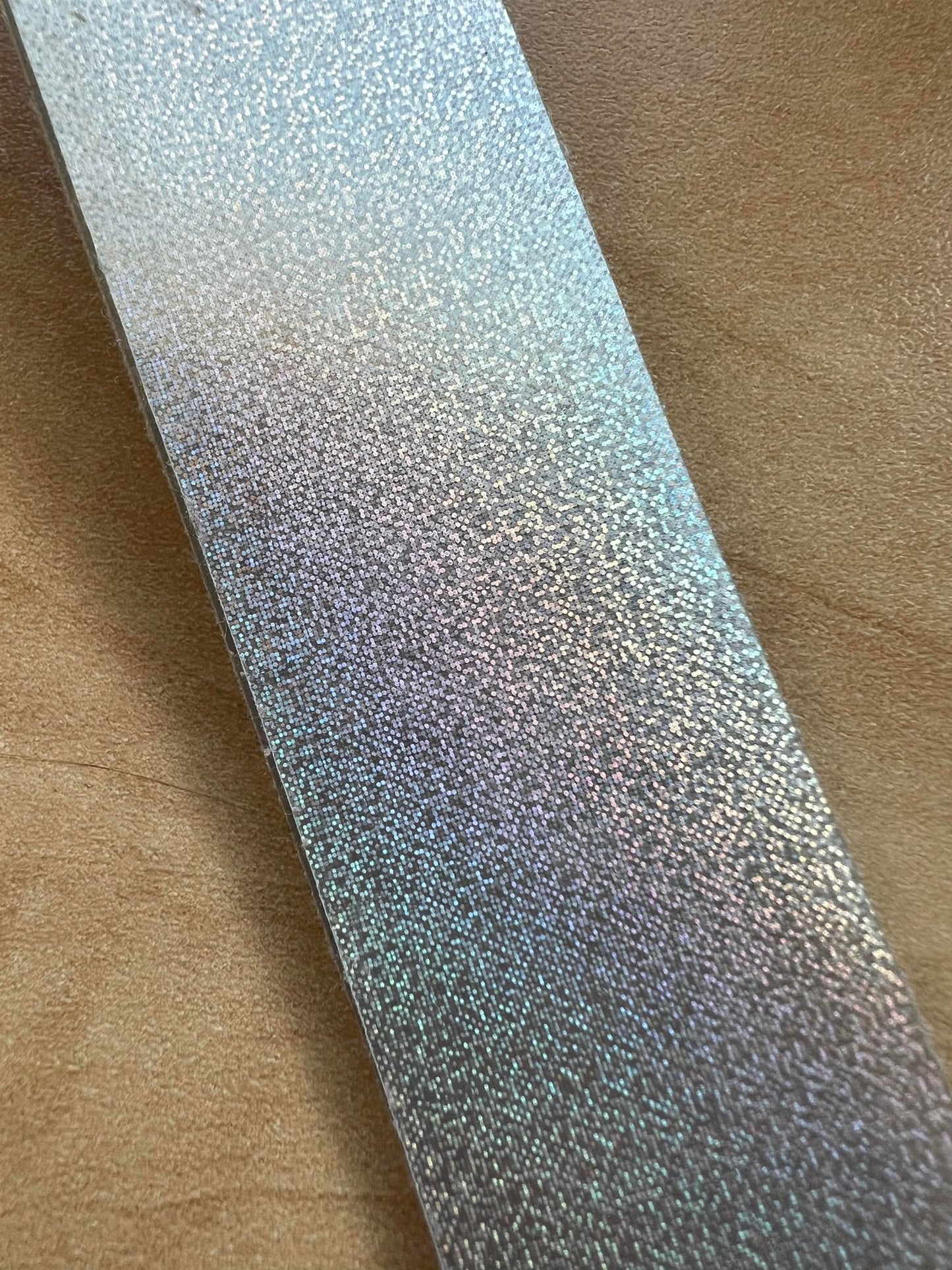 Shiny Silver Long Wristlet Keychain
