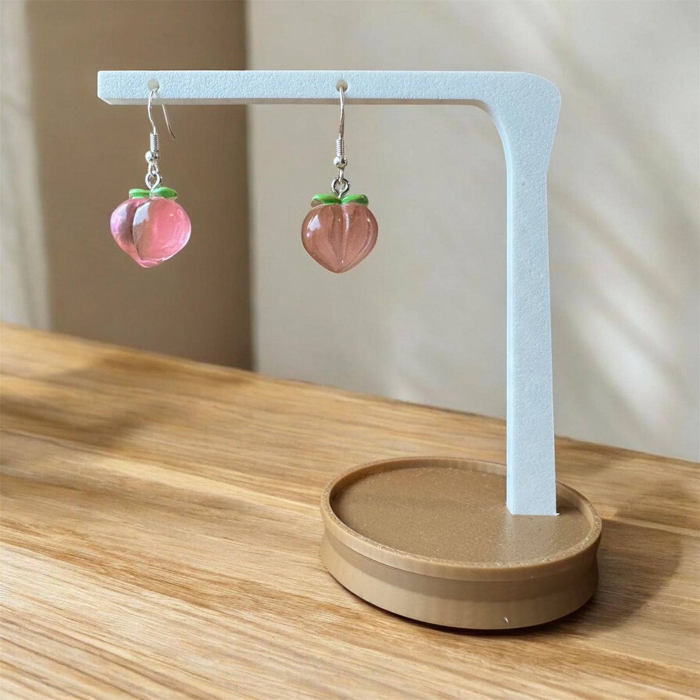 Peach Dangle Earrings | Cute Fruit Charms | Lightweight Jewelry