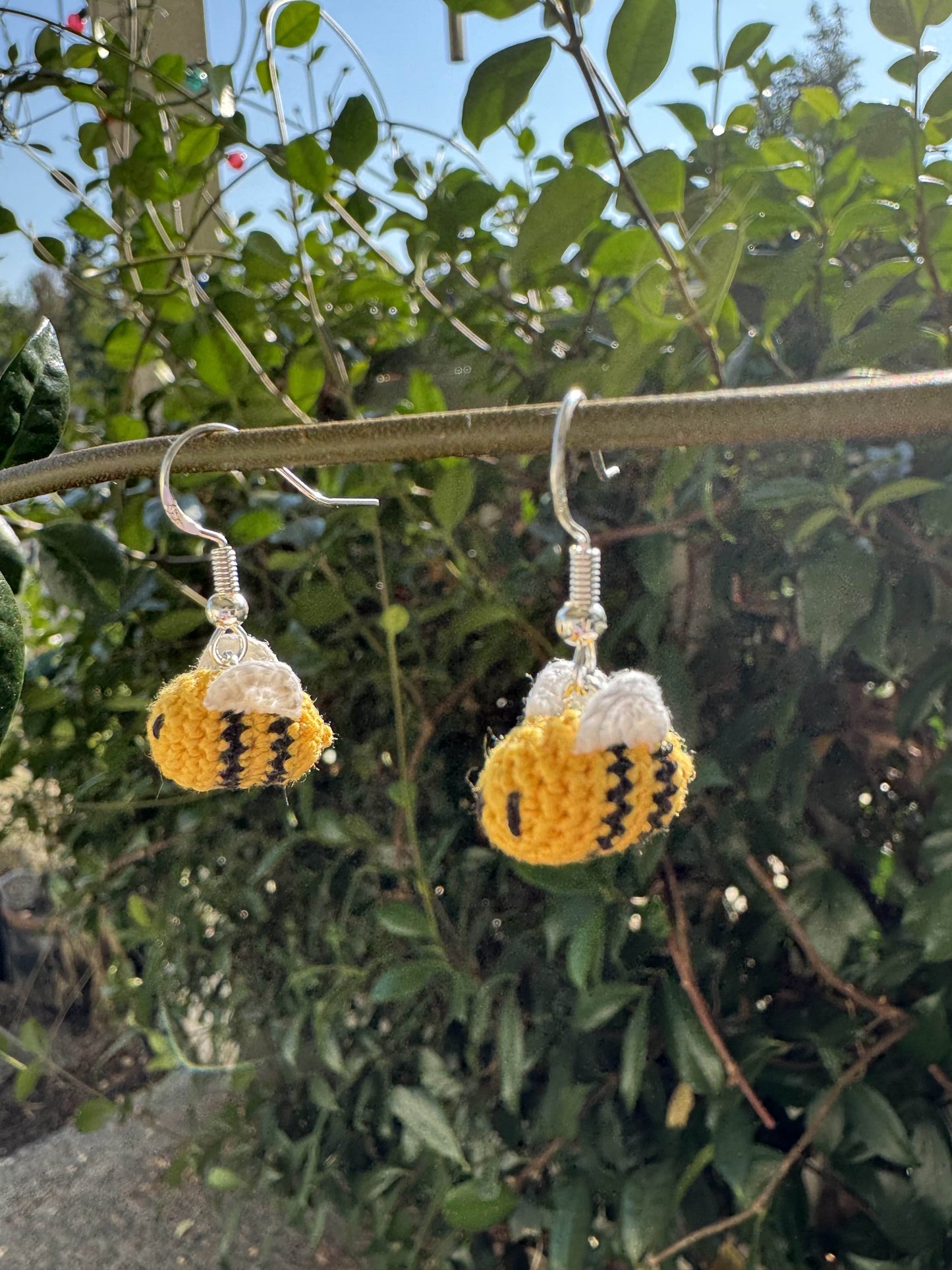 Bumblebee Micro Crochet Earrings