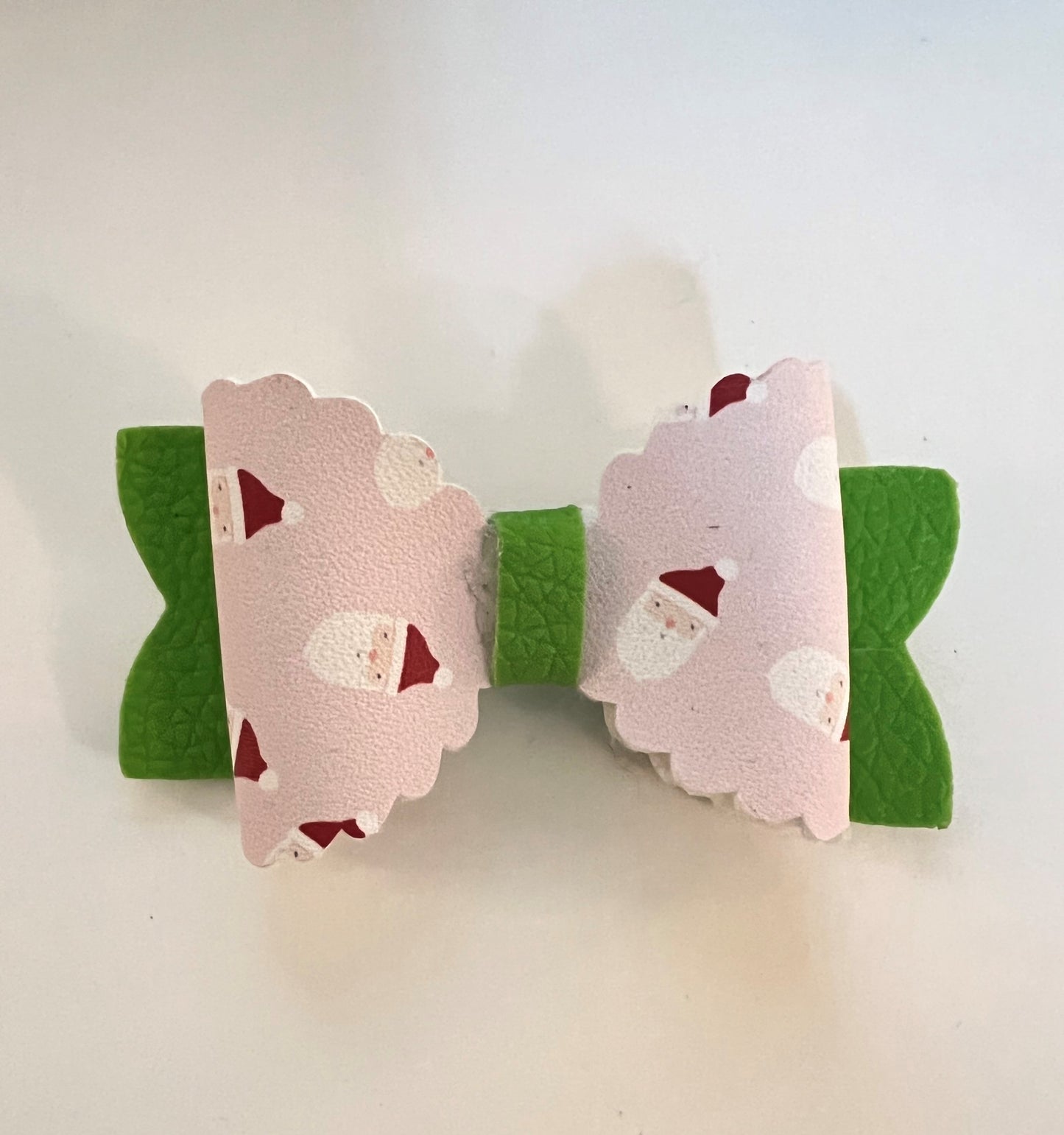 Pink Santa with Green Straw Topper