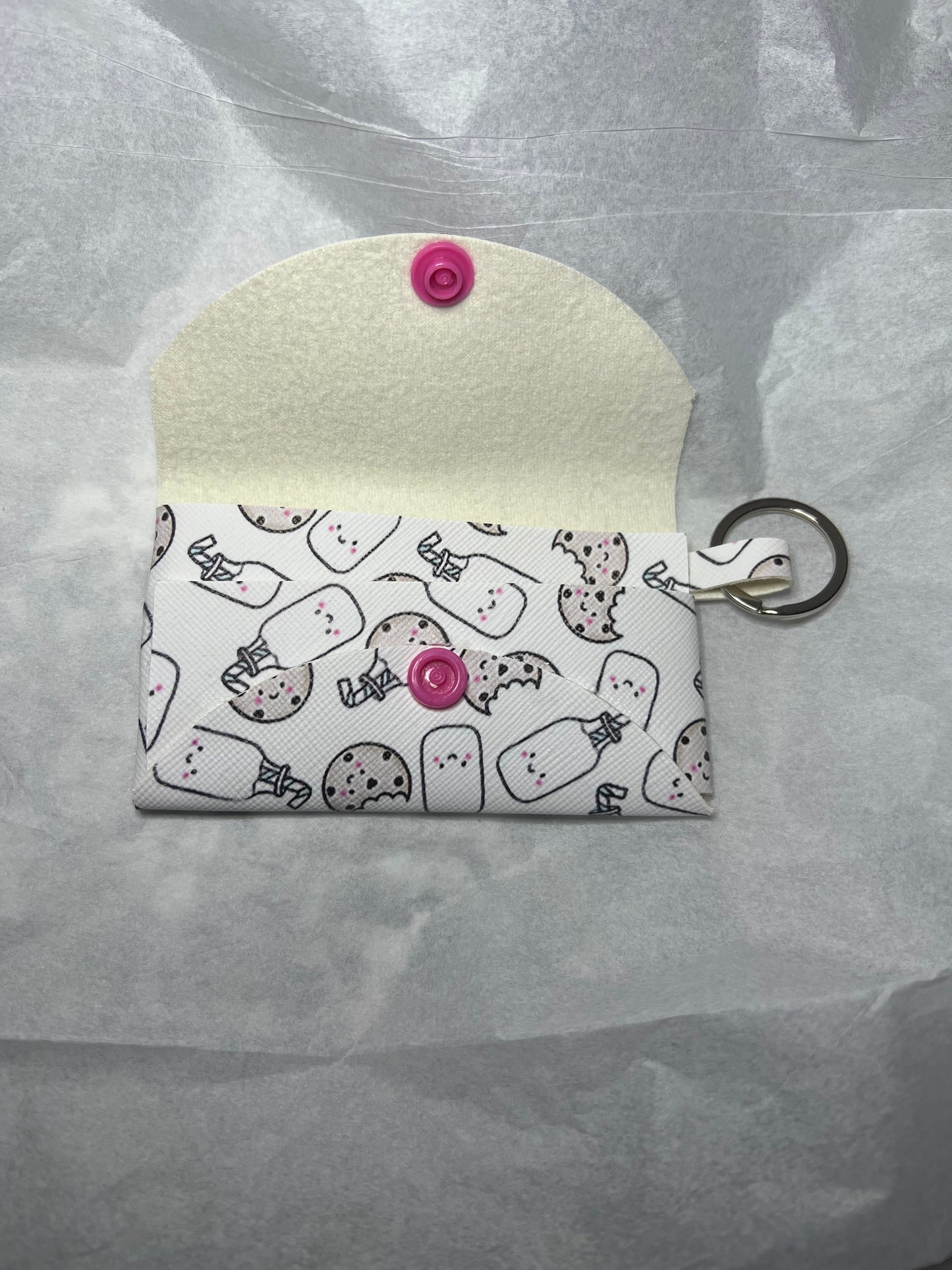 Cookies and Milk Keychain Wallet