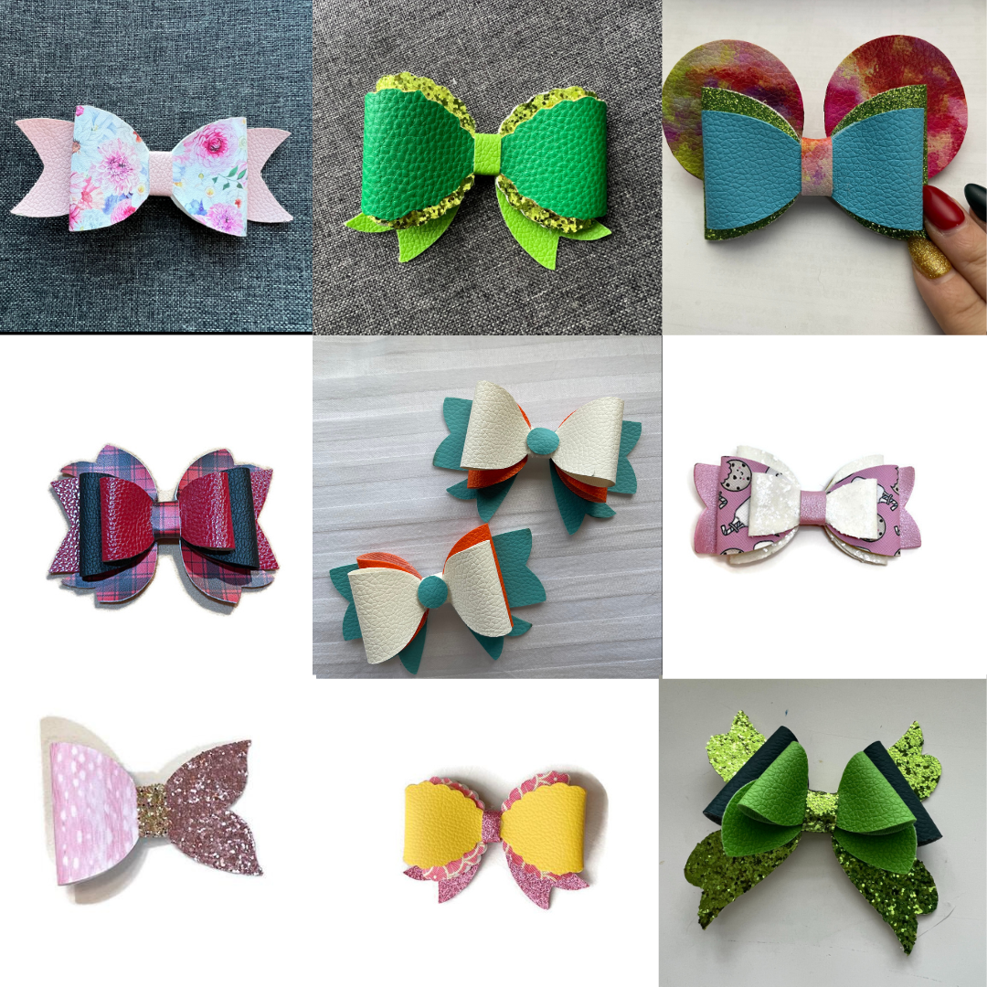 Wholesale Faux Leather Bows Grab Bag