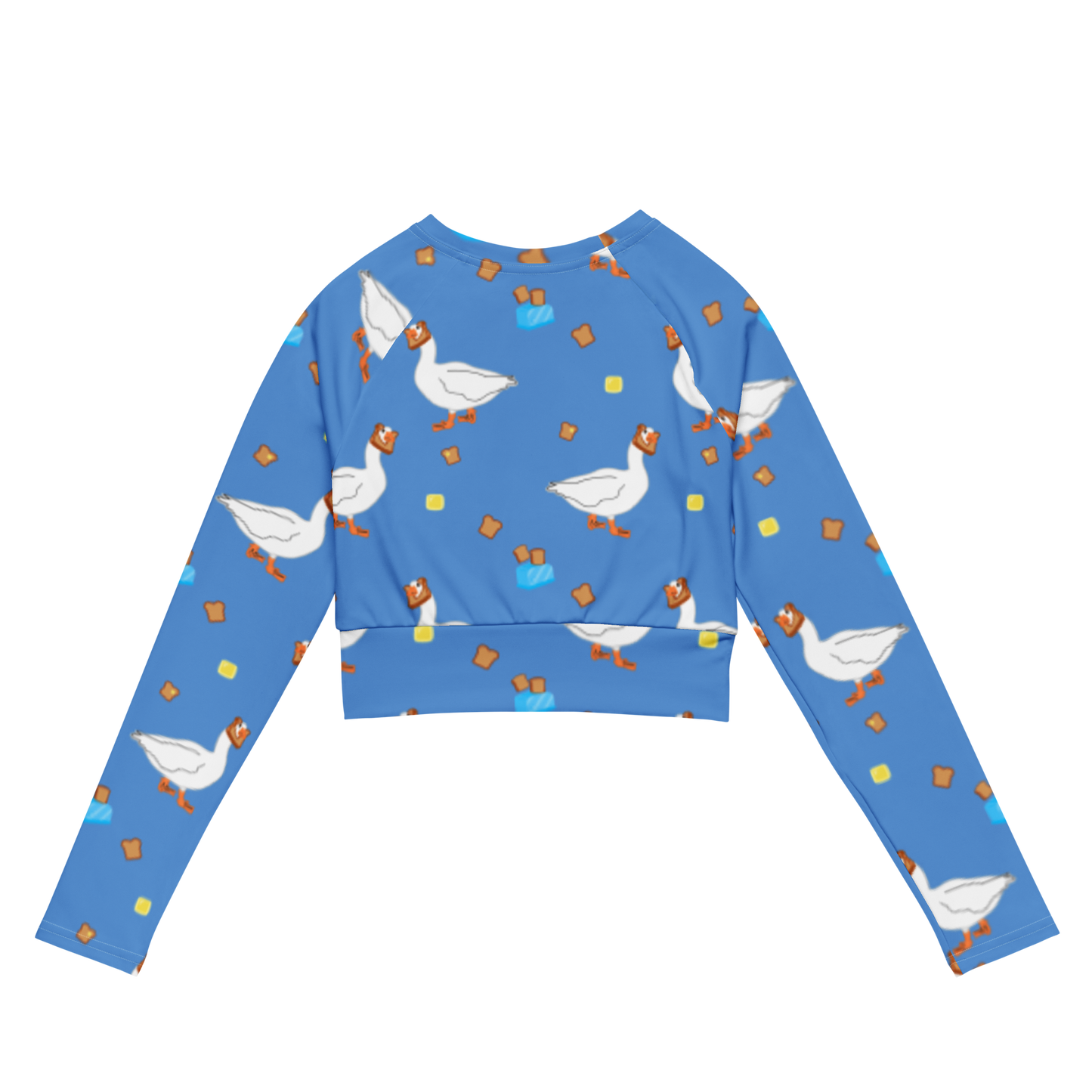 Recycled long-sleeve crop top