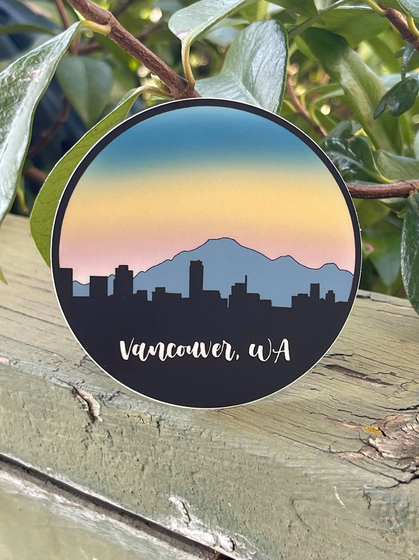 Vancouver, WA Vinyl Sticker | Water Bottle Sticker | Laptop Sticker | Washington State Sticker | Washington Skyline Sticker | Decal Sticker