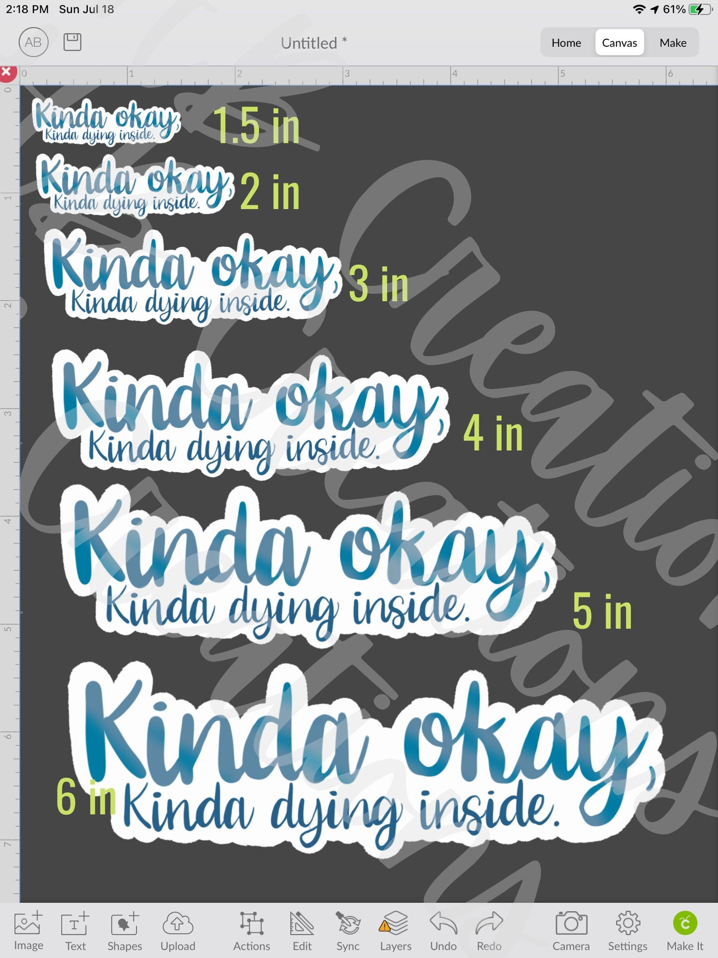 Kinda Okay, Kinda Dying Inside Water-Resistant Sticker | Laptop Sticker | Water Bottle Sticker | Vinyl Sticker