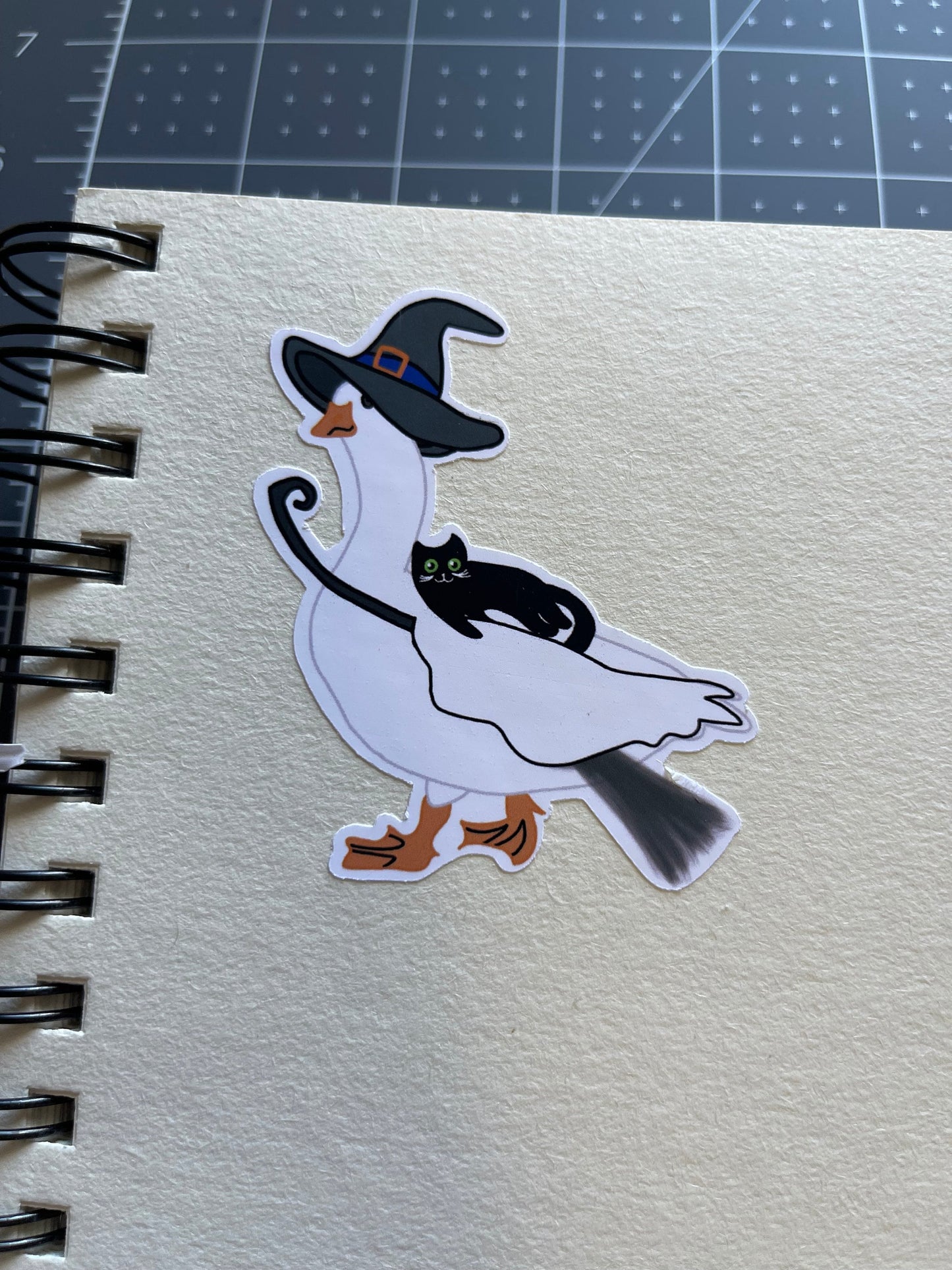 Witch Goose Vinyl Water-Resistant Sticker | Laptop Sticker | Water Bottle Sticker | Vinyl Sticker