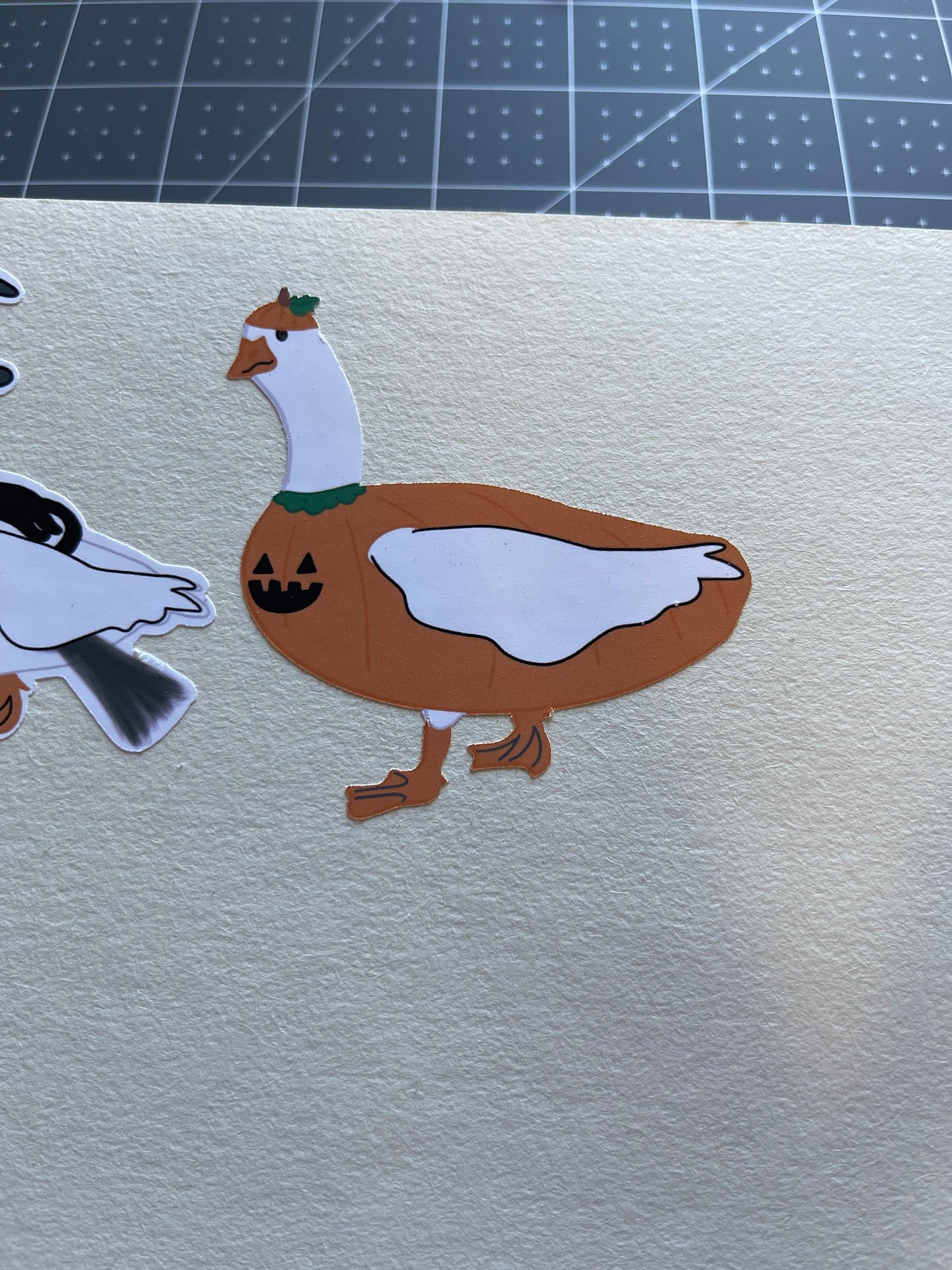Pumpkin Goose Vinyl Water-Resistant Sticker | Laptop Sticker | Water Bottle Sticker | Vinyl Sticker