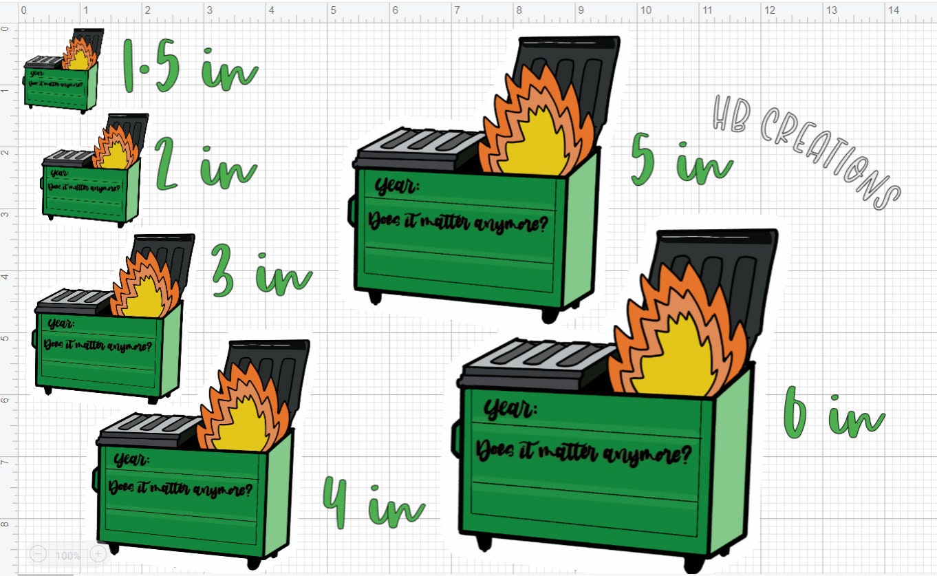 Dumpster Fire Water-Resistant Sticker | Laptop Sticker | Water Bottle Sticker | Vinyl Sticker