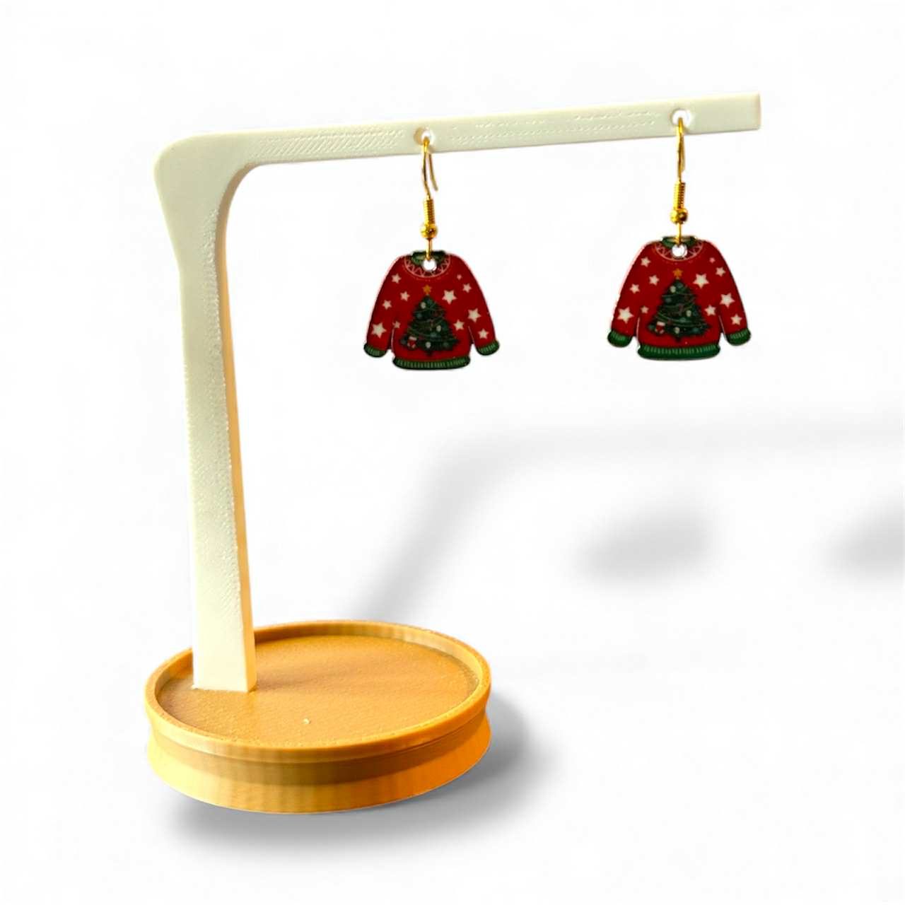 Christmas Sweater Earrings Lightweight Hypoallergenic Holiday Jewelry