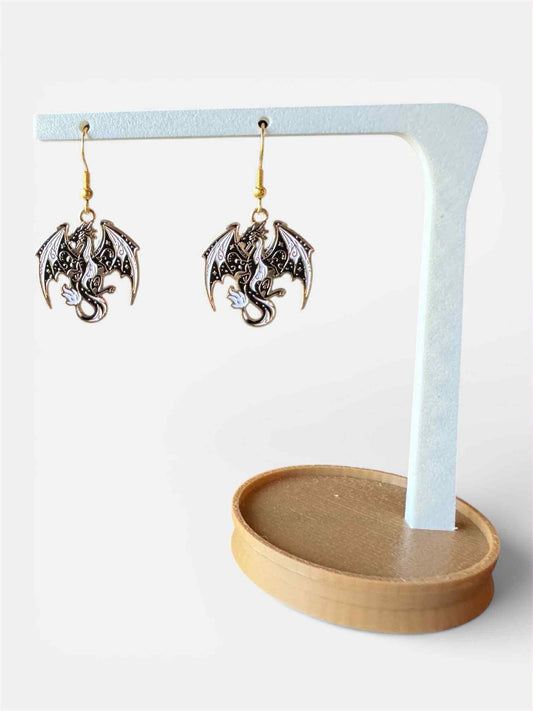Gothic Dragon Earrings | Fantasy Inspired Jewelry | Lightweight Hypoallergenic Dangles