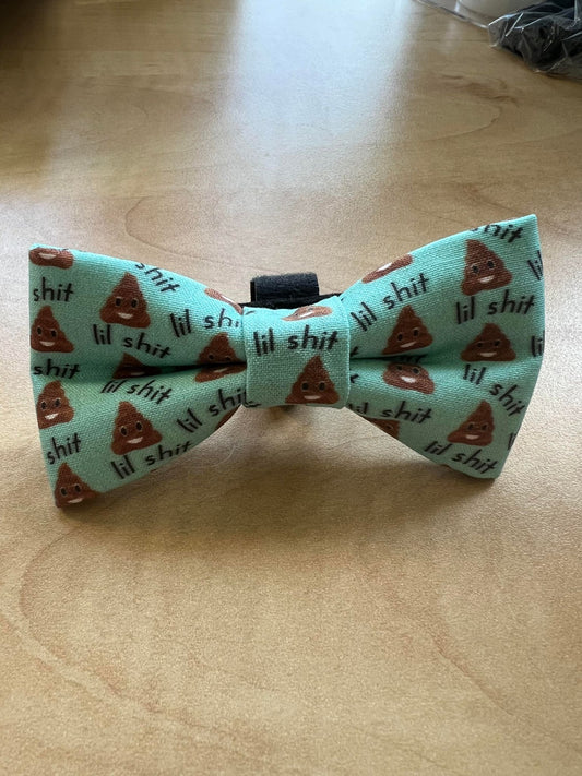 Lil' Shit Poop Emoji Pet Bow Tie