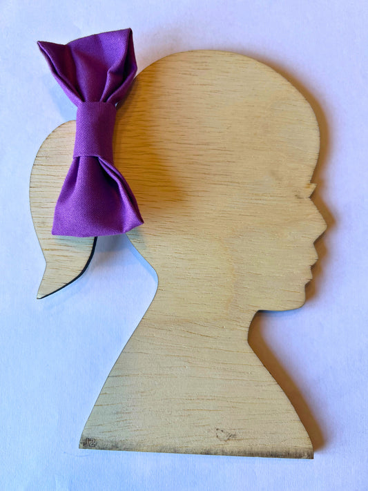 Purple Fabric Hairbow
