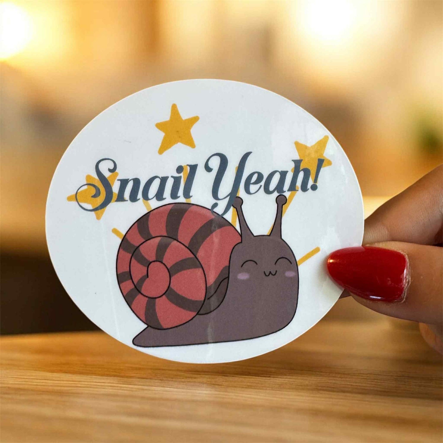 Snail Yeah Sticker | Cute Encouragement Snail | Motivational Vinyl
