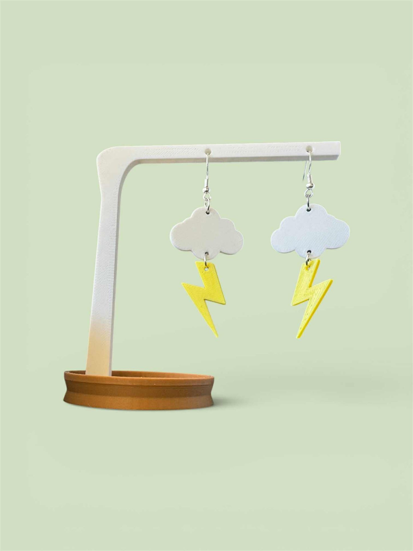 Storm Cloud Earrings | Lightning Bolt Jewelry | Lightweight Hypoallergenic Dangles