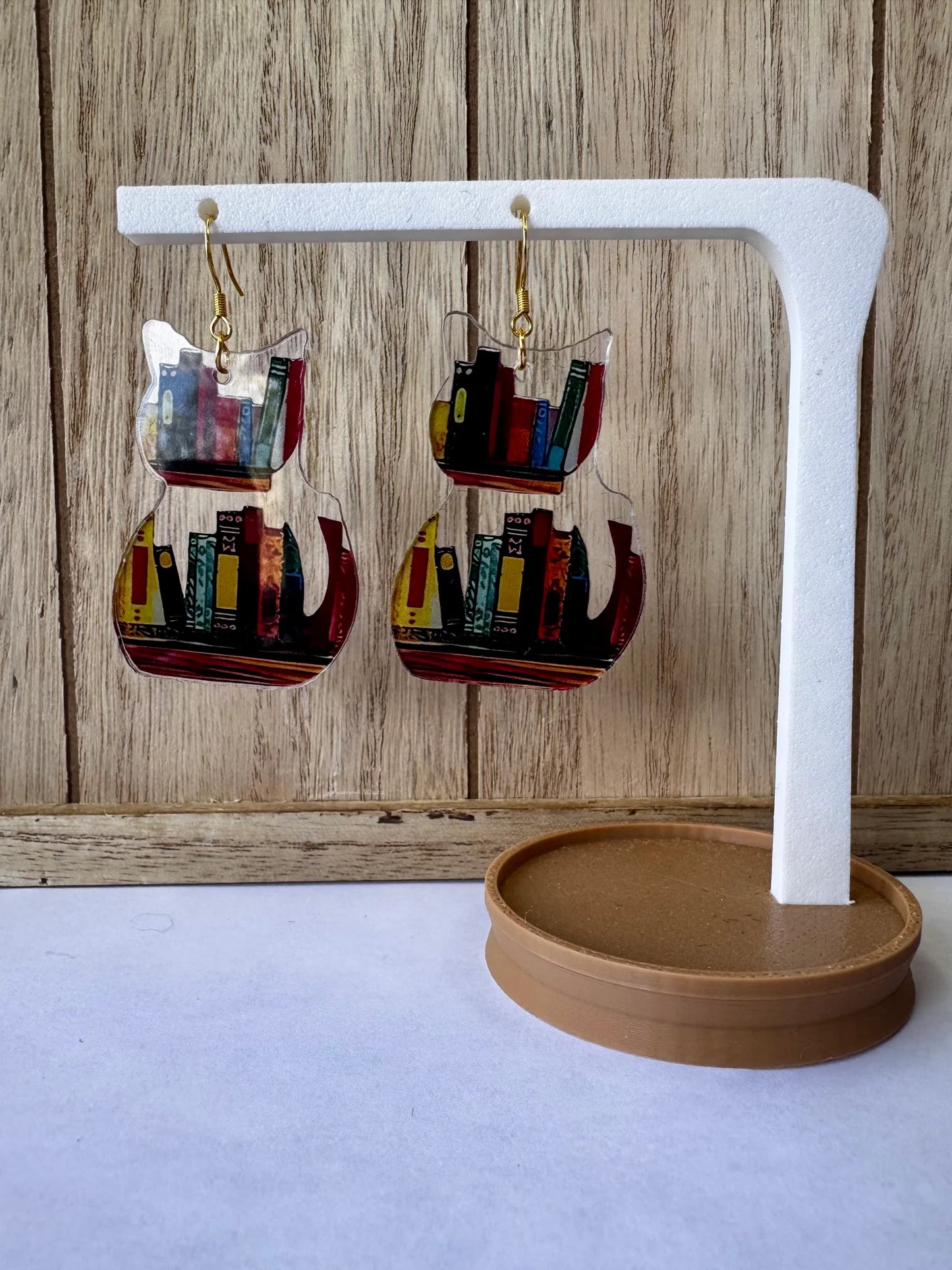 Bookshelf Earrings