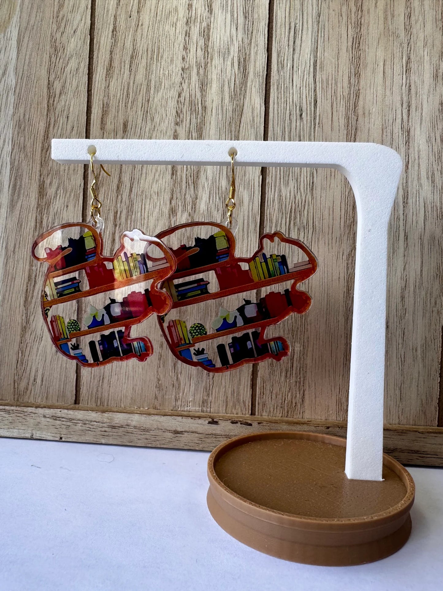 Bookshelf Earrings