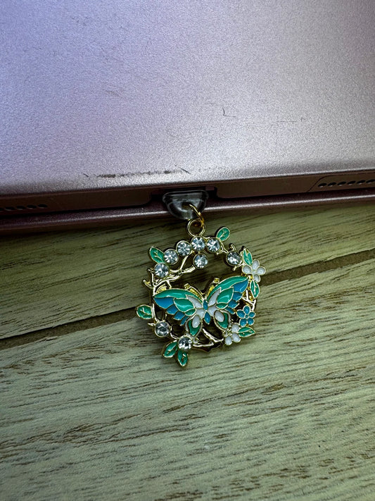 Blue Butterfly USB-C Dust Plug