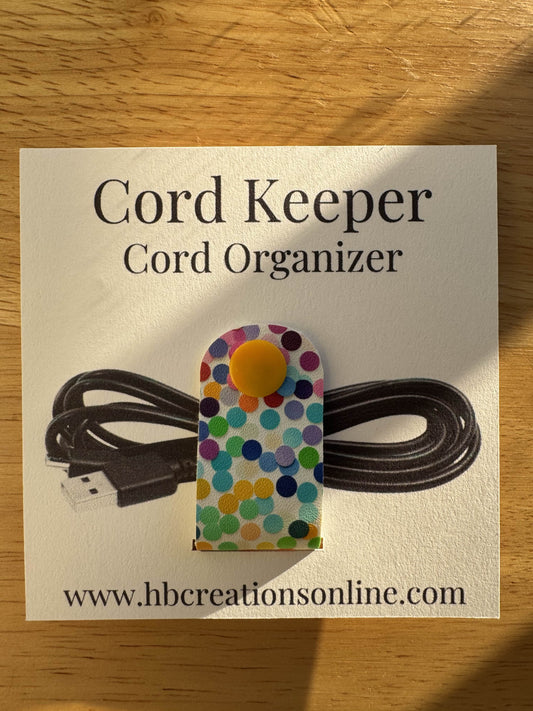 Polka Dot Cord Keeper | Cord Organizer | Travel Cord Organizer