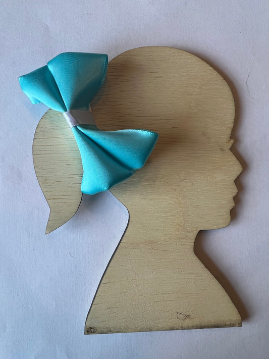 Blue & White Ribbon Bow | Hair Bow | Hairbow | Hair Accessories