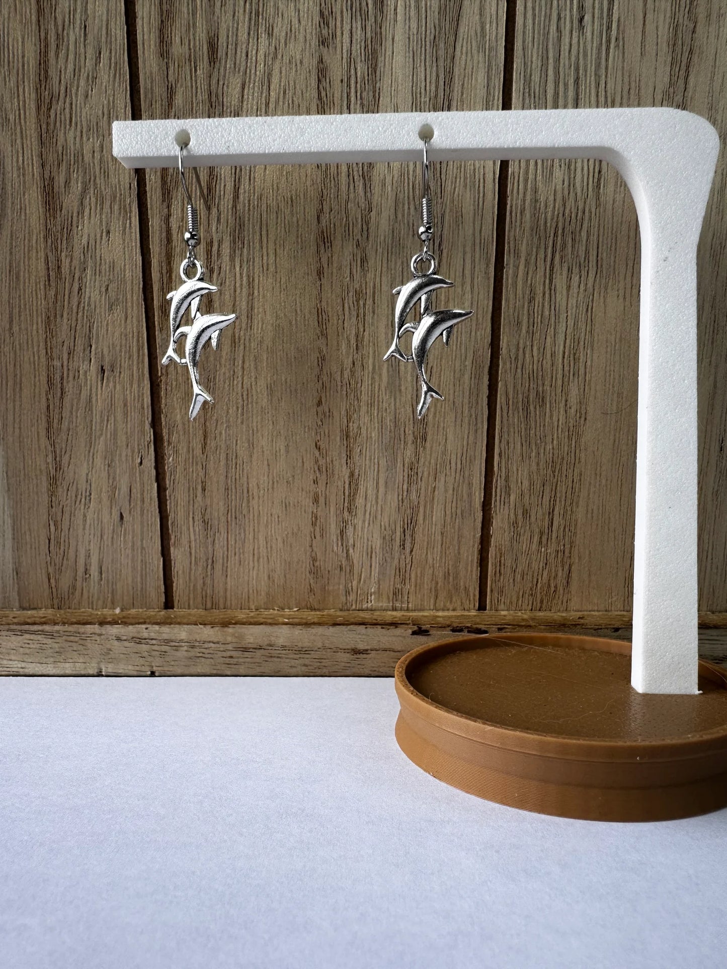 Silver Dolphin Earrings