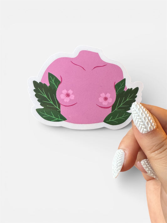 Body Positive Floral Sticker | Feminine Self Love Art | Empowerment Decal
