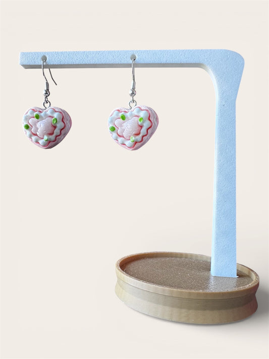 Heart-Shaped Cake Earrings