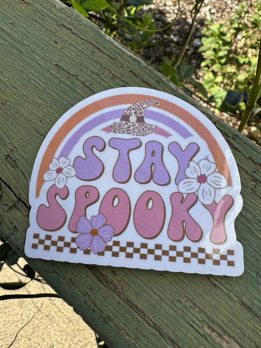 "Stay Spooky" Vinyl Sticker | Halloween Sticker | Water Bottle Sticker | Durable Sticker