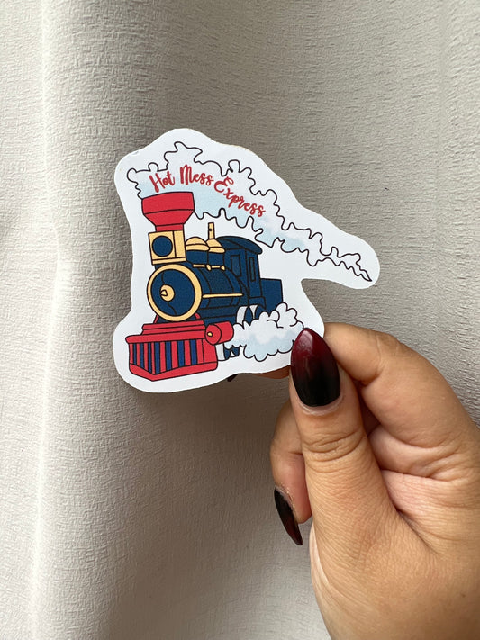 Hot Mess Express Water-Resistant Sticker | Laptop Sticker | Water Bottle Sticker | Vinyl Sticker | Planner Sticker | Parenting | College