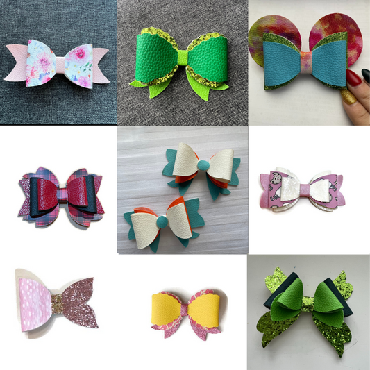Wholesale Faux Leather Bows Grab Bag