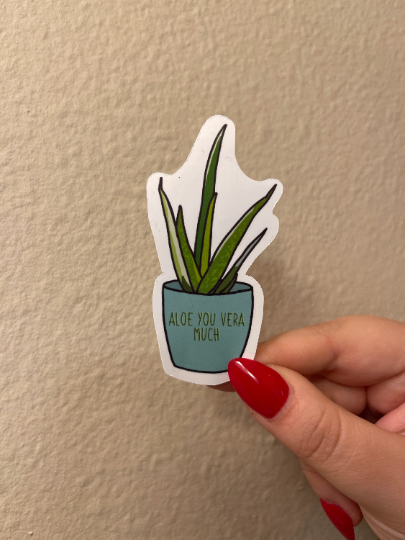 Aloe You Vera Much Vinyl Sticker | Laptop Sticker | Water Bottle Sticker | Vinyl Sticker