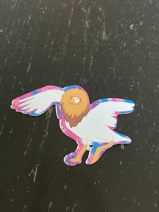 Leo Goose Sticker | Zodiac Horoscope Decal | Water Resistant Vinyl for Laptop, Water Bottle, Notebook