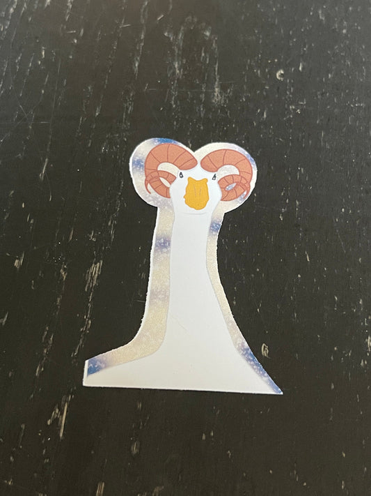 Zodiac/Horoscope Aries Goose Water-Resistant Sticker | Laptop Sticker | Water Bottle Sticker | Vinyl Sticker