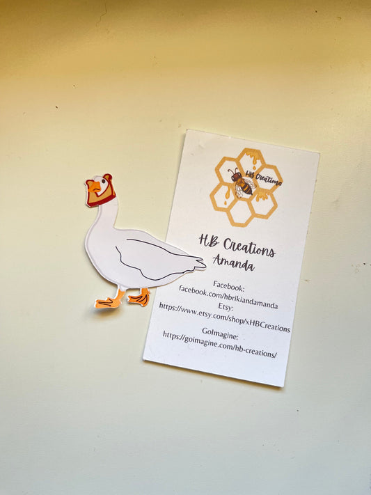 Toast Goose Sticker | Funny Meme Decal |Water Resistant Vinyl for Laptop, Water Bottle, Notebook