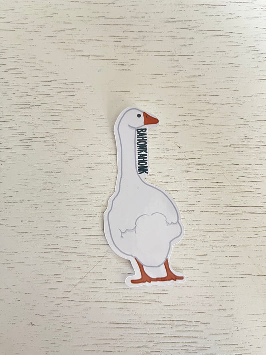 Bahonkahonk Goose Water-Resistant Sticker  | Laptop Sticker | Water Bottle Sticker | Vinyl Sticker