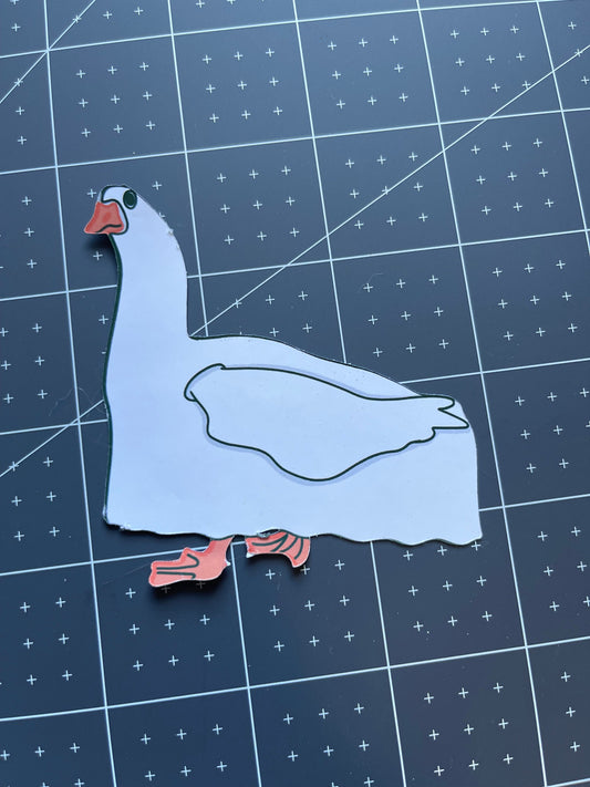 Ghost Goose Vinyl Water-Resistant Sticker | Laptop Sticker | Water Bottle Sticker | Vinyl Sticker