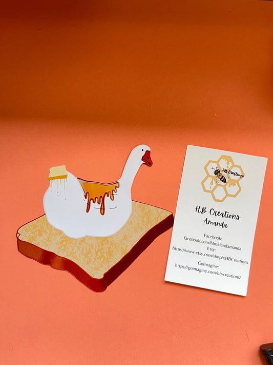 Sexy (French) Toast Goose Water-Resistant Sticker | Laptop Sticker | Water Bottle Sticker | Vinyl Sticker